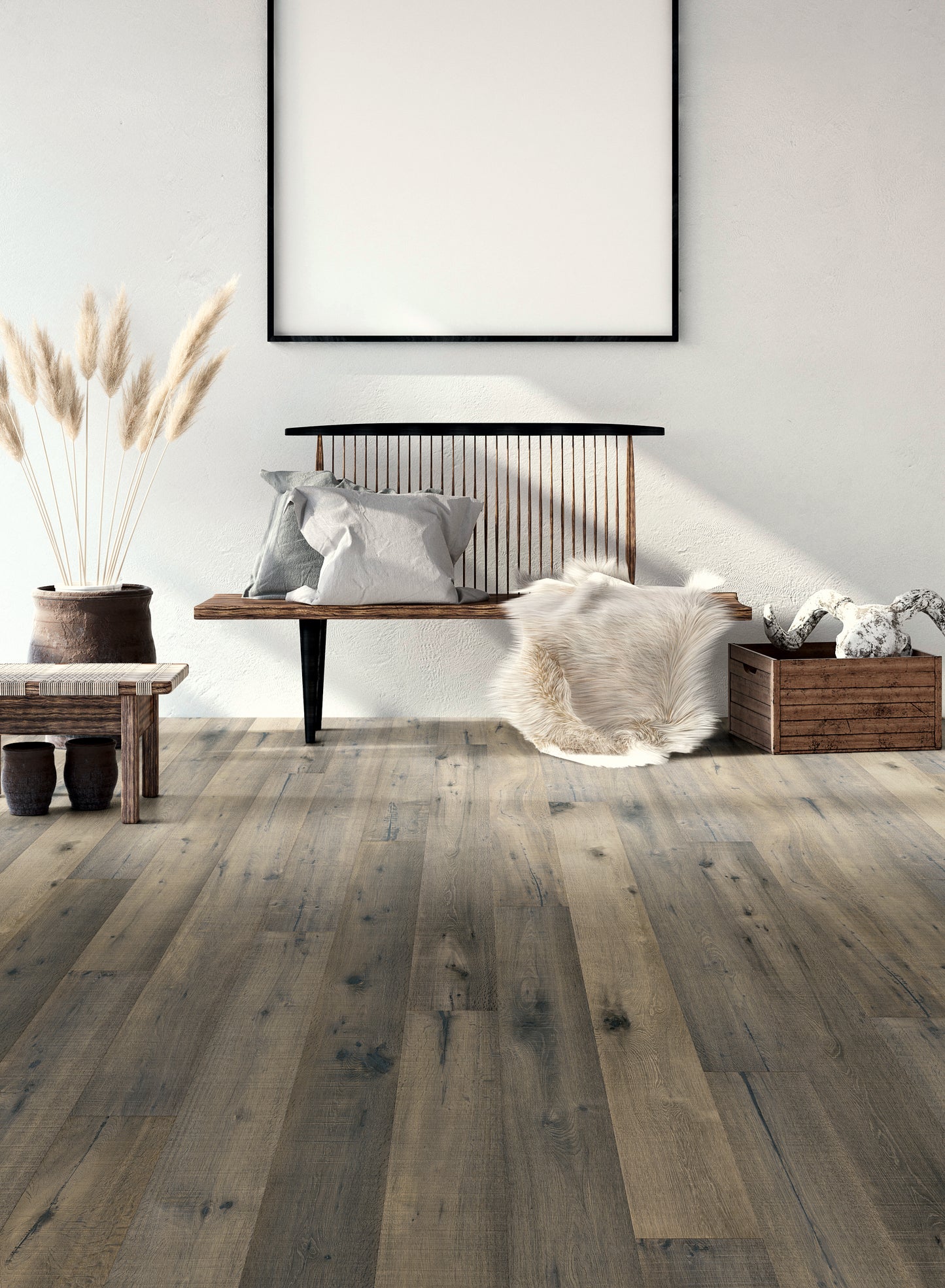 Landhausdiele Eiche rustikal Vintage Bluegrey geölt