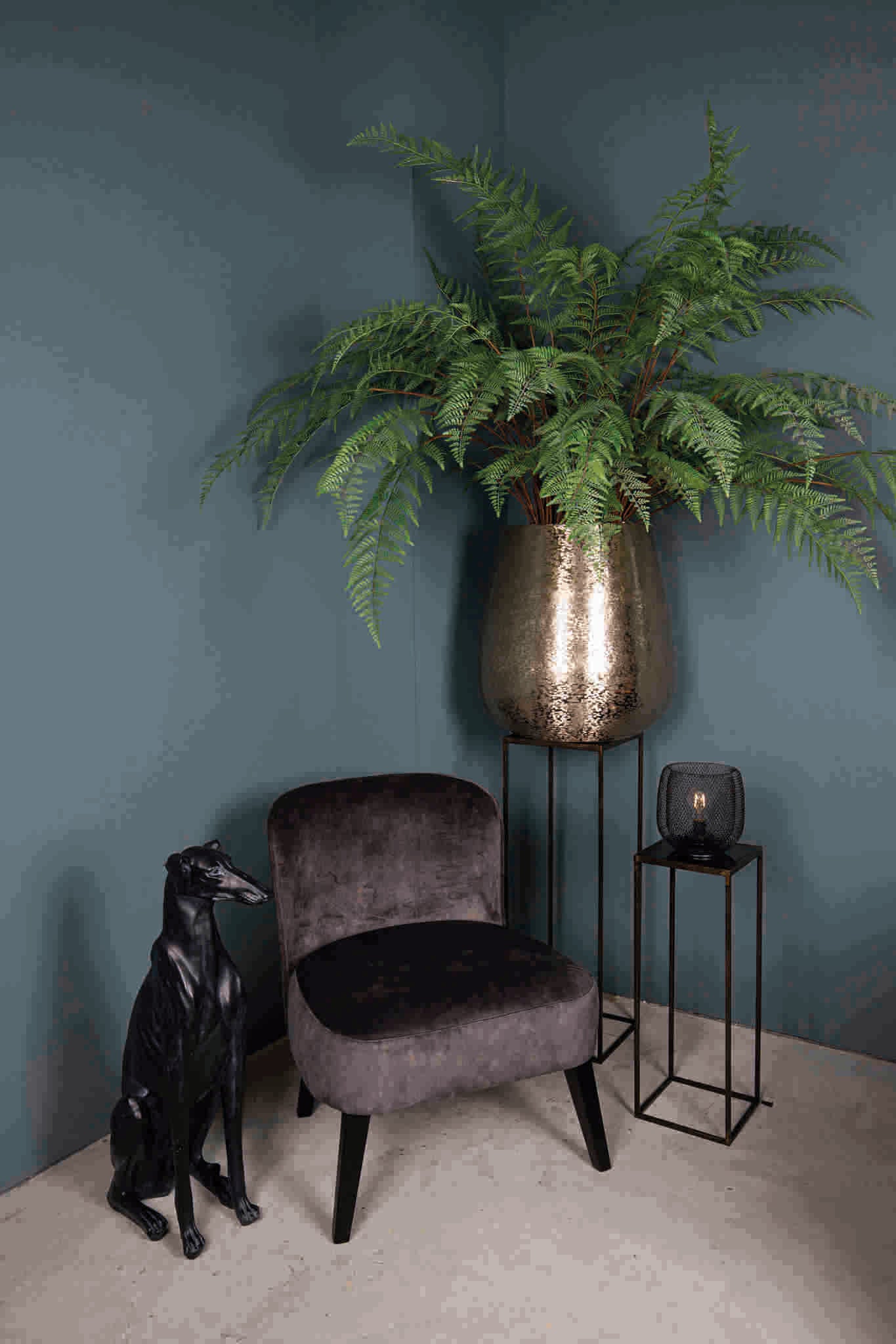 Stuhl - Nikki low chair black wood