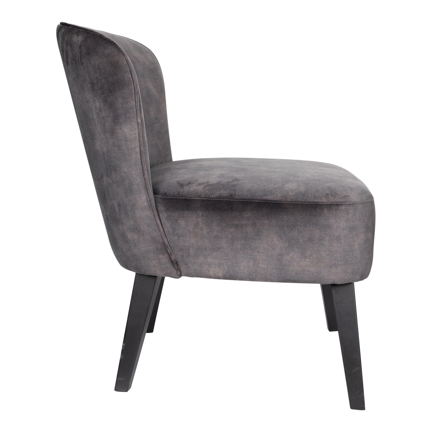 Stuhl - Nikki low chair black wood