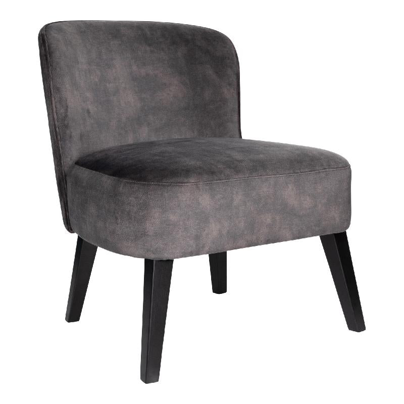 Stuhl - Nikki low chair black wood