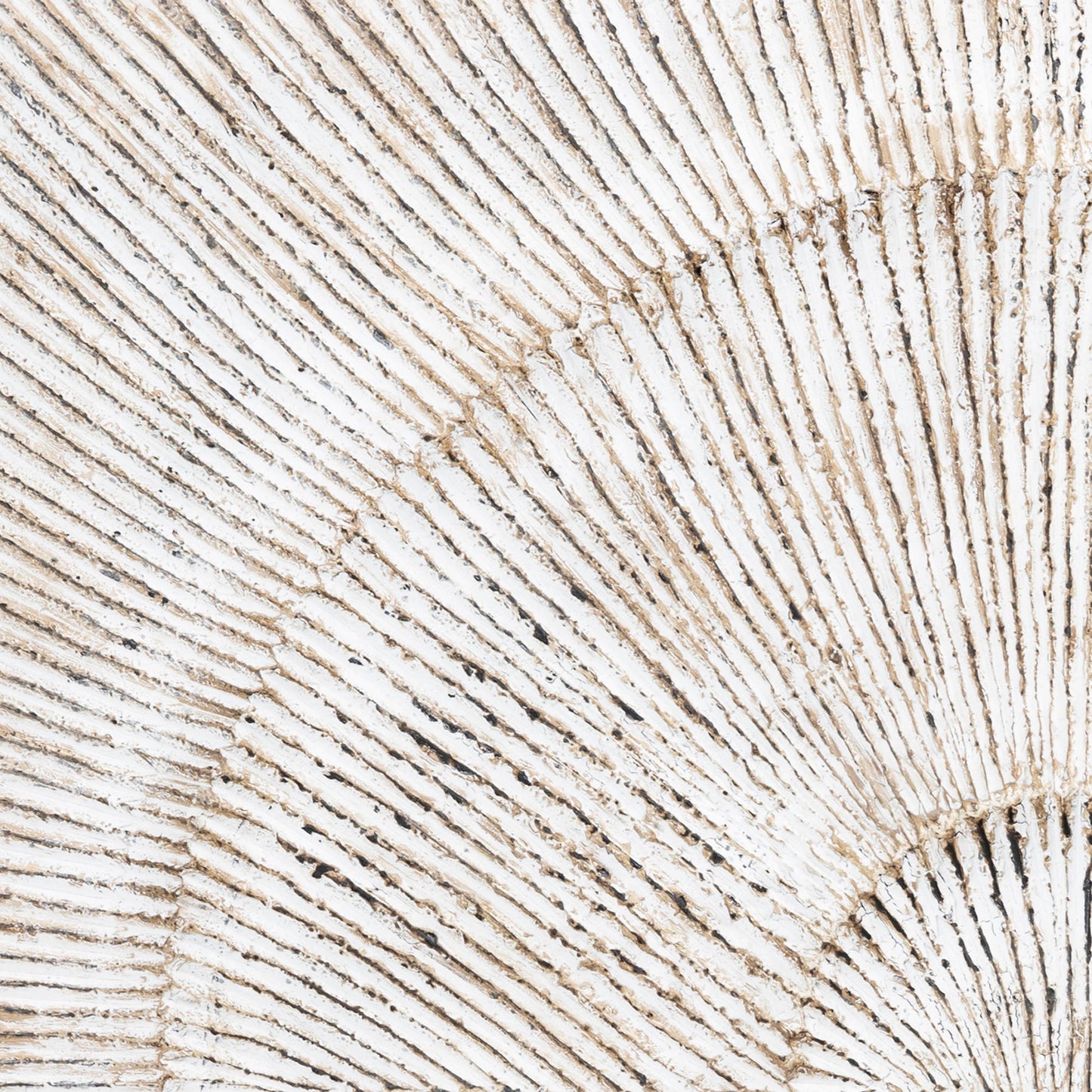 Holzbild - Winston White ribbed circle wallpanel square