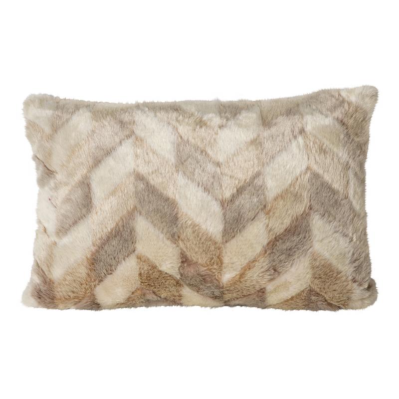 Kissen - Kathleen Cream artificial fur cushion rectangle