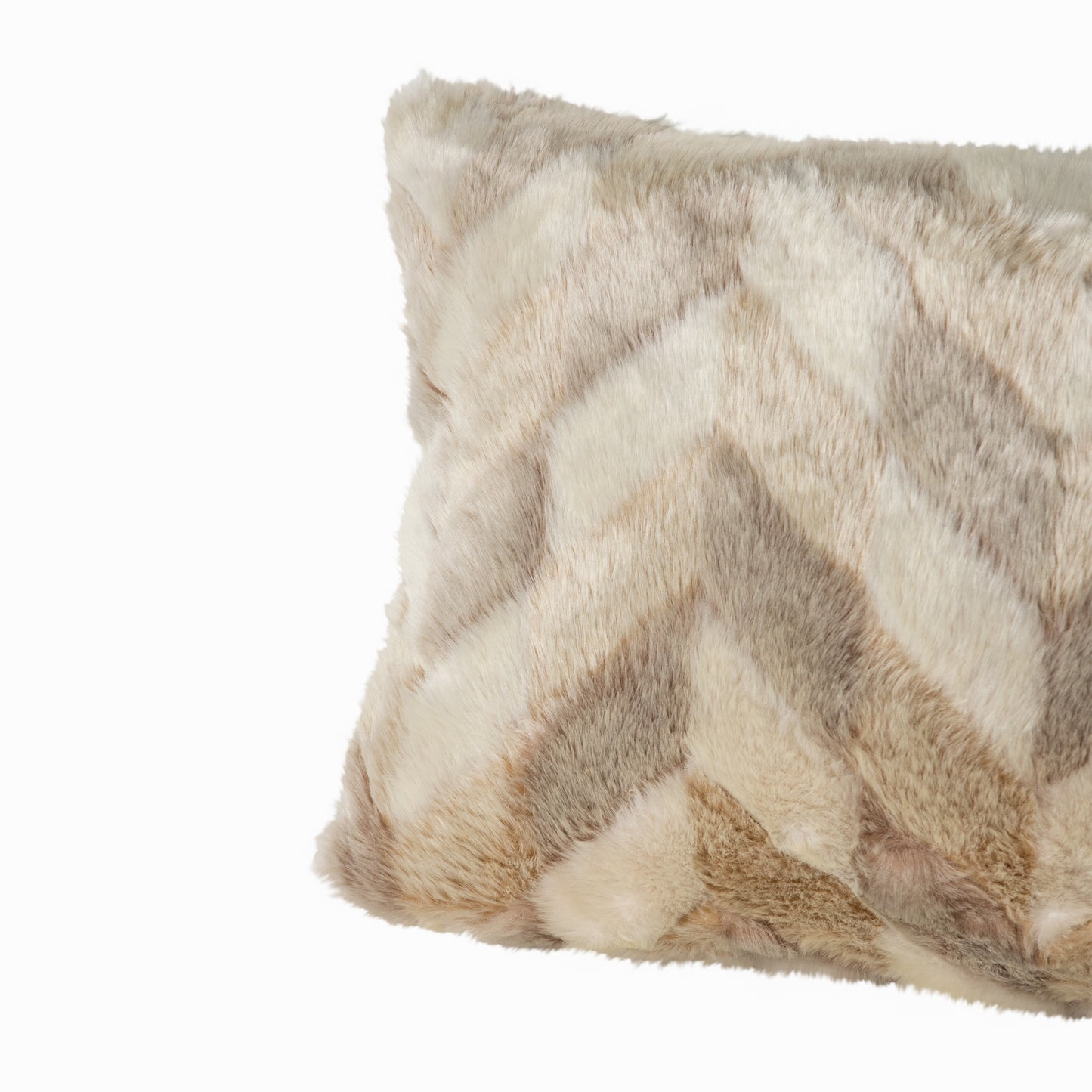 Kissen - Kathleen Cream artificial fur cushion rectangle